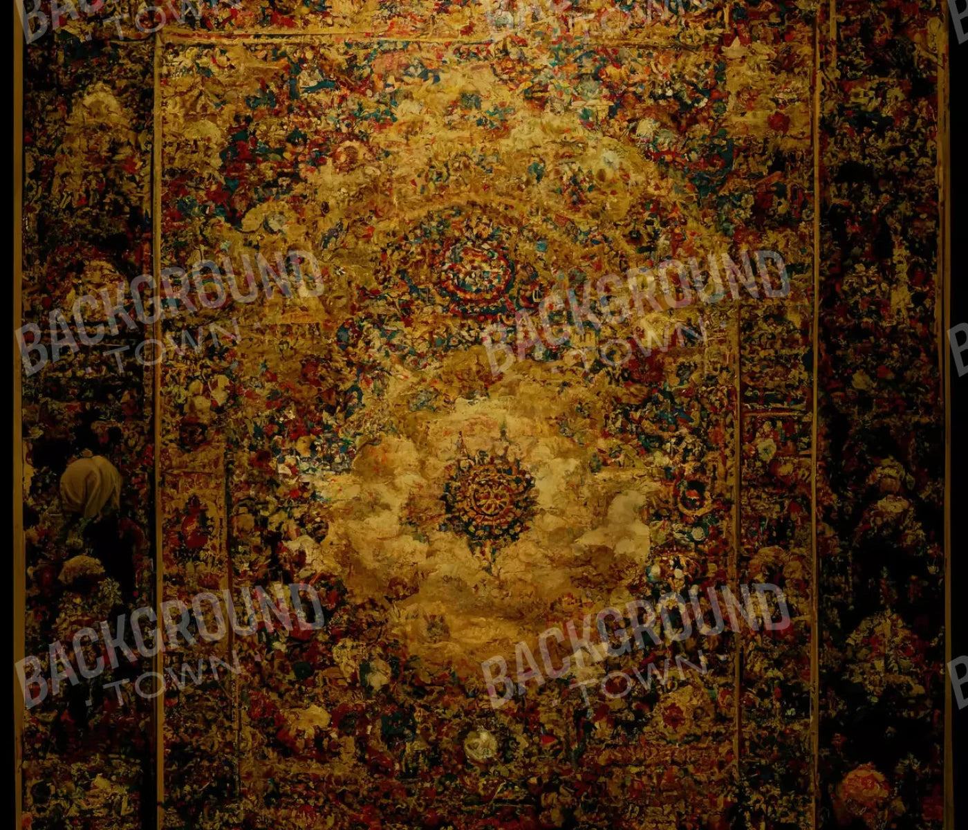 Persian Rug Deep Gold 2 12X10 Ultracloth ( 144 X 120 Inch ) Backdrop