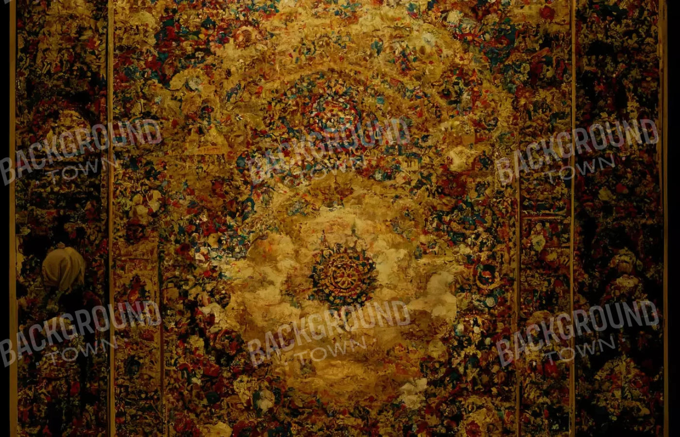 Persian Rug Deep Gold 2 12X8 Ultracloth ( 144 X 96 Inch ) Backdrop