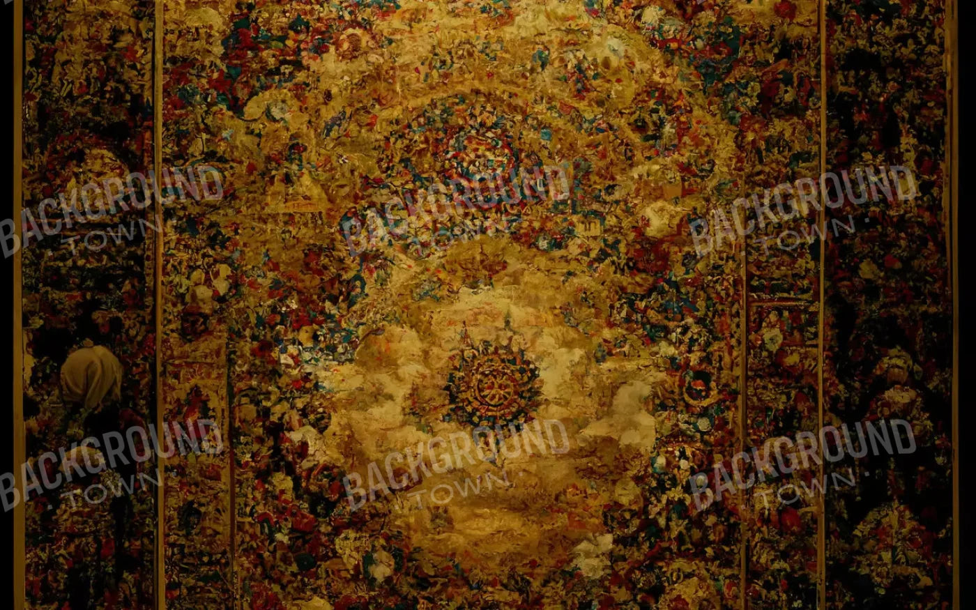 Persian Rug Deep Gold 2 14X9 Ultracloth ( 168 X 108 Inch ) Backdrop