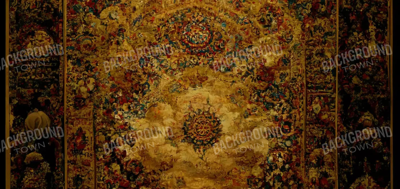 Persian Rug Deep Gold 2 16X8 Ultracloth ( 192 X 96 Inch ) Backdrop