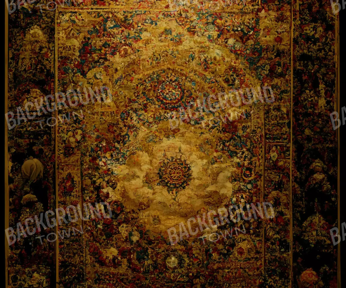 Persian Rug Deep Gold 2 5X42 Fleece ( 60 X 50 Inch ) Backdrop