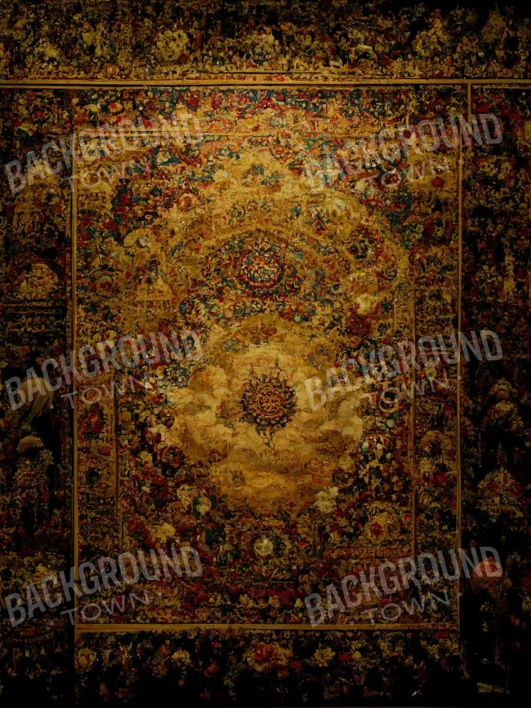 Persian Rug Deep Gold 2 5X7 Ultracloth ( 60 X 84 Inch ) Backdrop