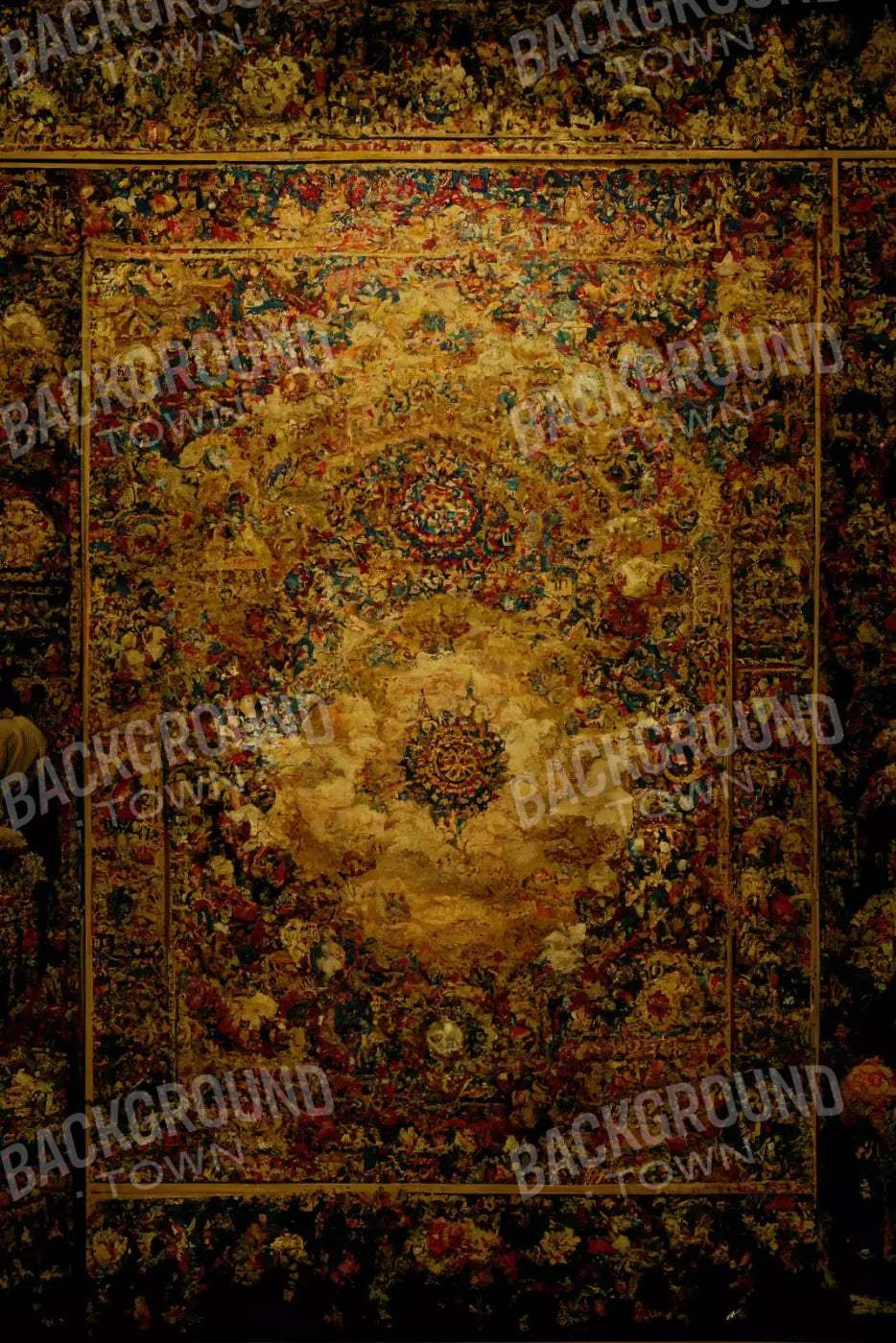 Persian Rug Deep Gold 2 5X8 Ultracloth ( 60 X 96 Inch ) Backdrop