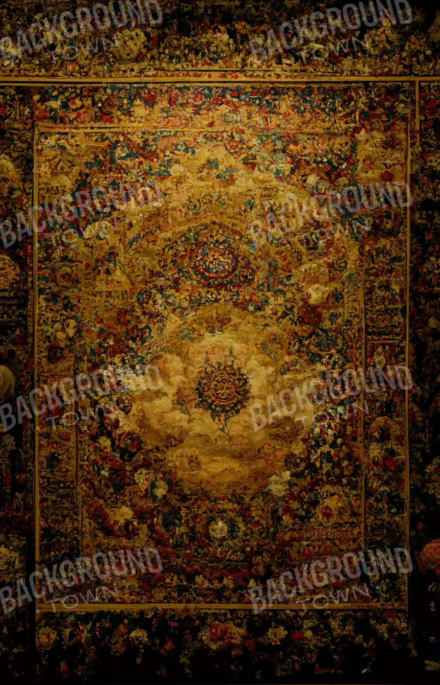 Persian Rug Deep Gold 2 8X12 Ultracloth ( 96 X 144 Inch ) Backdrop