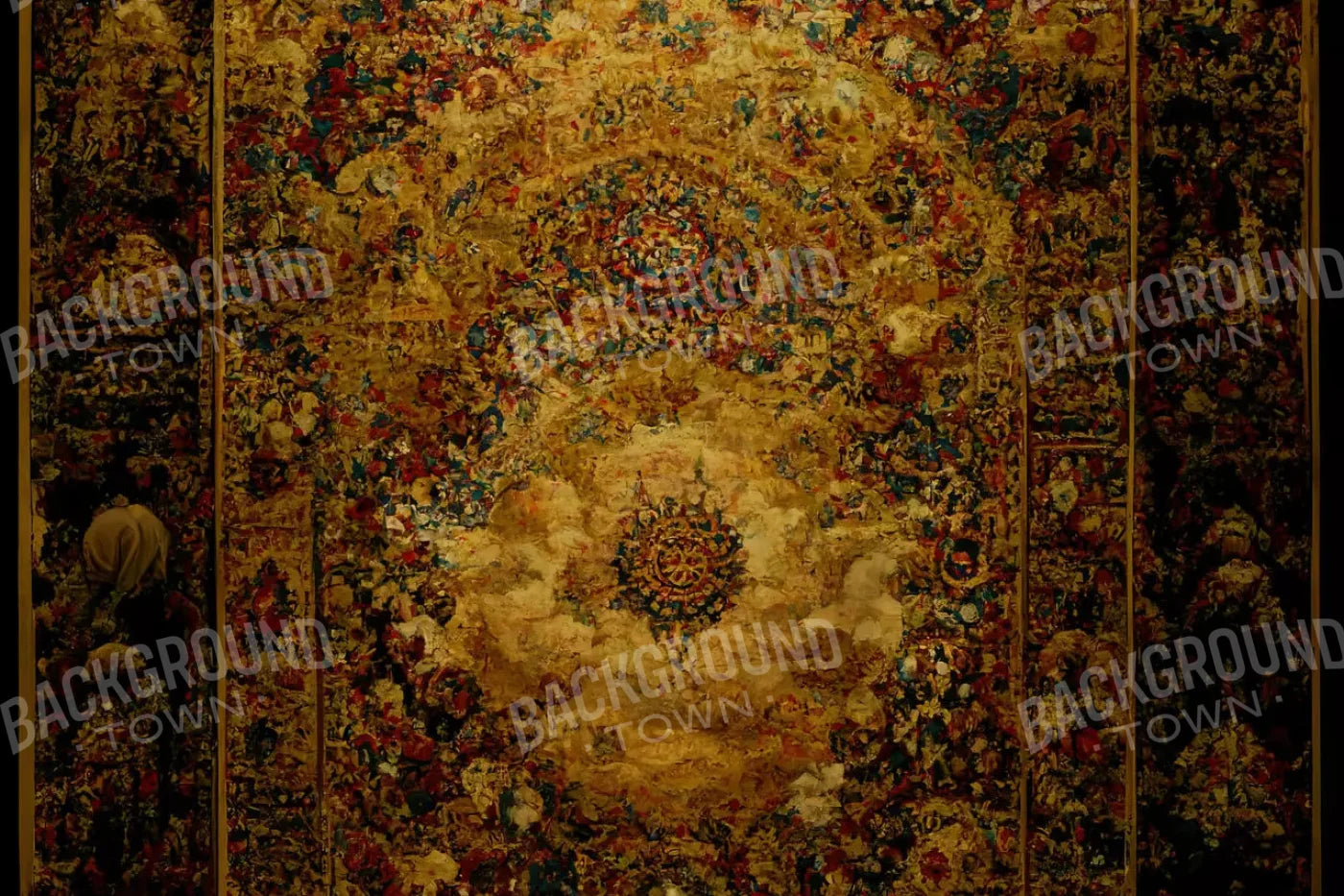 Persian Rug Deep Gold 2 8X5 Ultracloth ( 96 X 60 Inch ) Backdrop