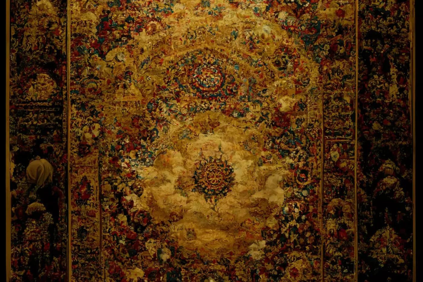 Persian Rug Deep Gold 2 5X4 Rubbermat Floor ( 60 X 48 Inch ) Backdrop