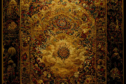 Persian Rug Deep Gold 2 5X4 Rubbermat Floor ( 60 X 48 Inch ) Backdrop