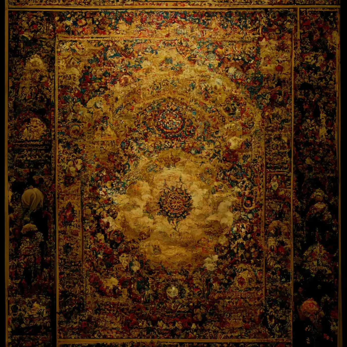 Persian Rug Deep Gold 2 5X5 Rubbermat Floor ( 60 X Inch ) Backdrop