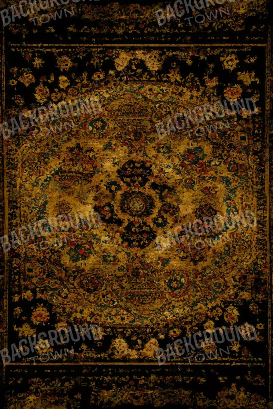 Persian Rug Deep Gold 1 5X8 Ultracloth ( 60 X 96 Inch ) Backdrop