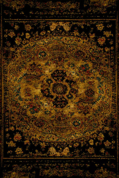 Persian Rug Deep Gold 1 4X5 Rubbermat Floor ( 48 X 60 Inch ) Backdrop