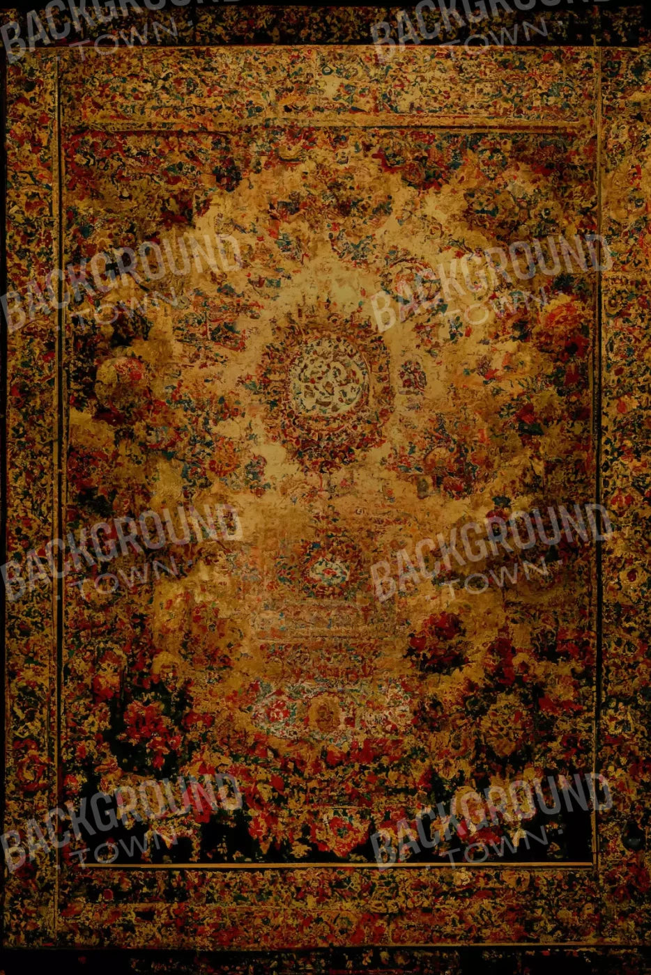 Persian Rug Deep Gold 3 5X8 Ultracloth ( 60 X 96 Inch ) Backdrop