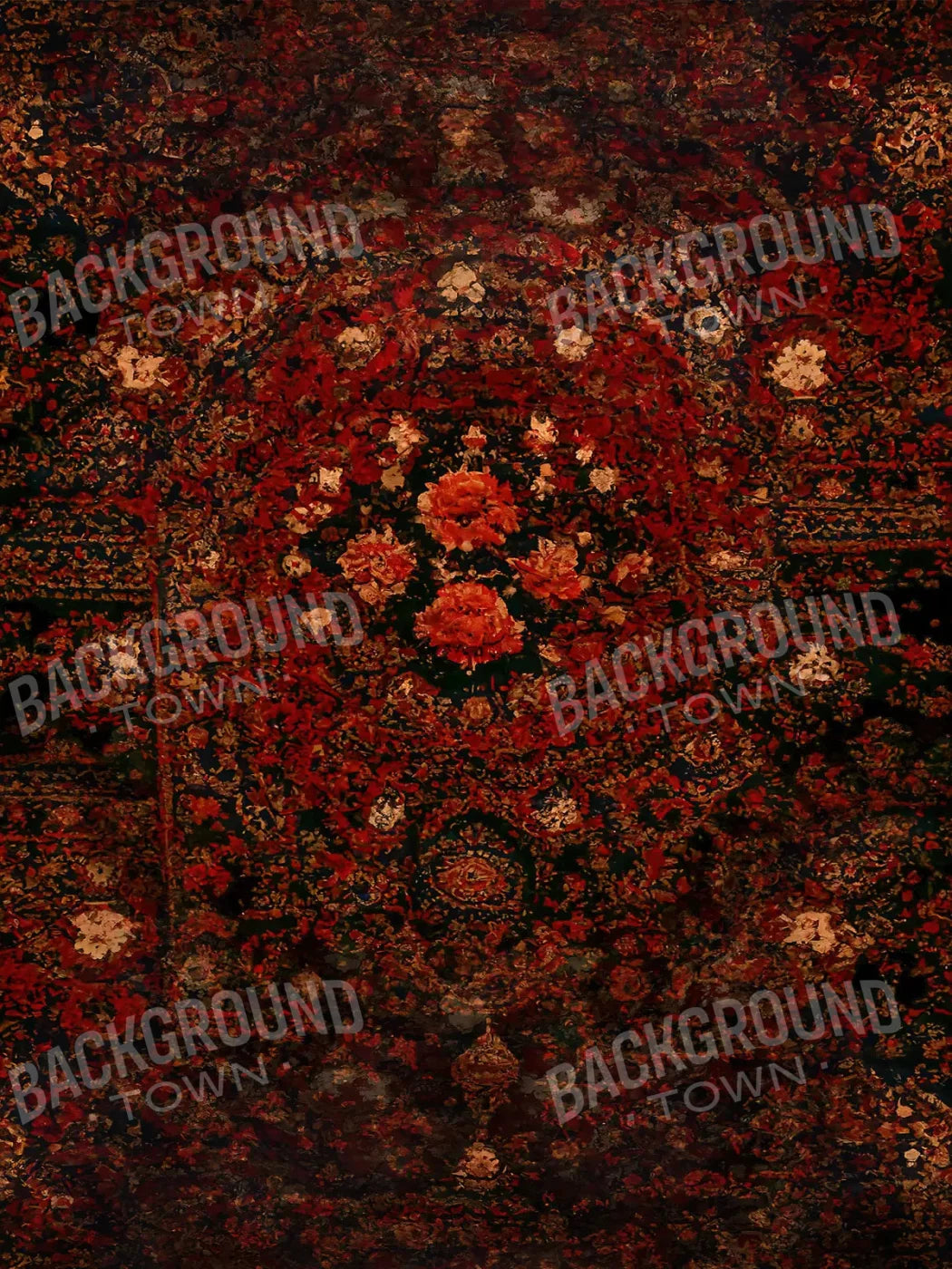 Persian Rug Deep Red 2 5X7 Ultracloth ( 60 X 84 Inch ) Backdrop