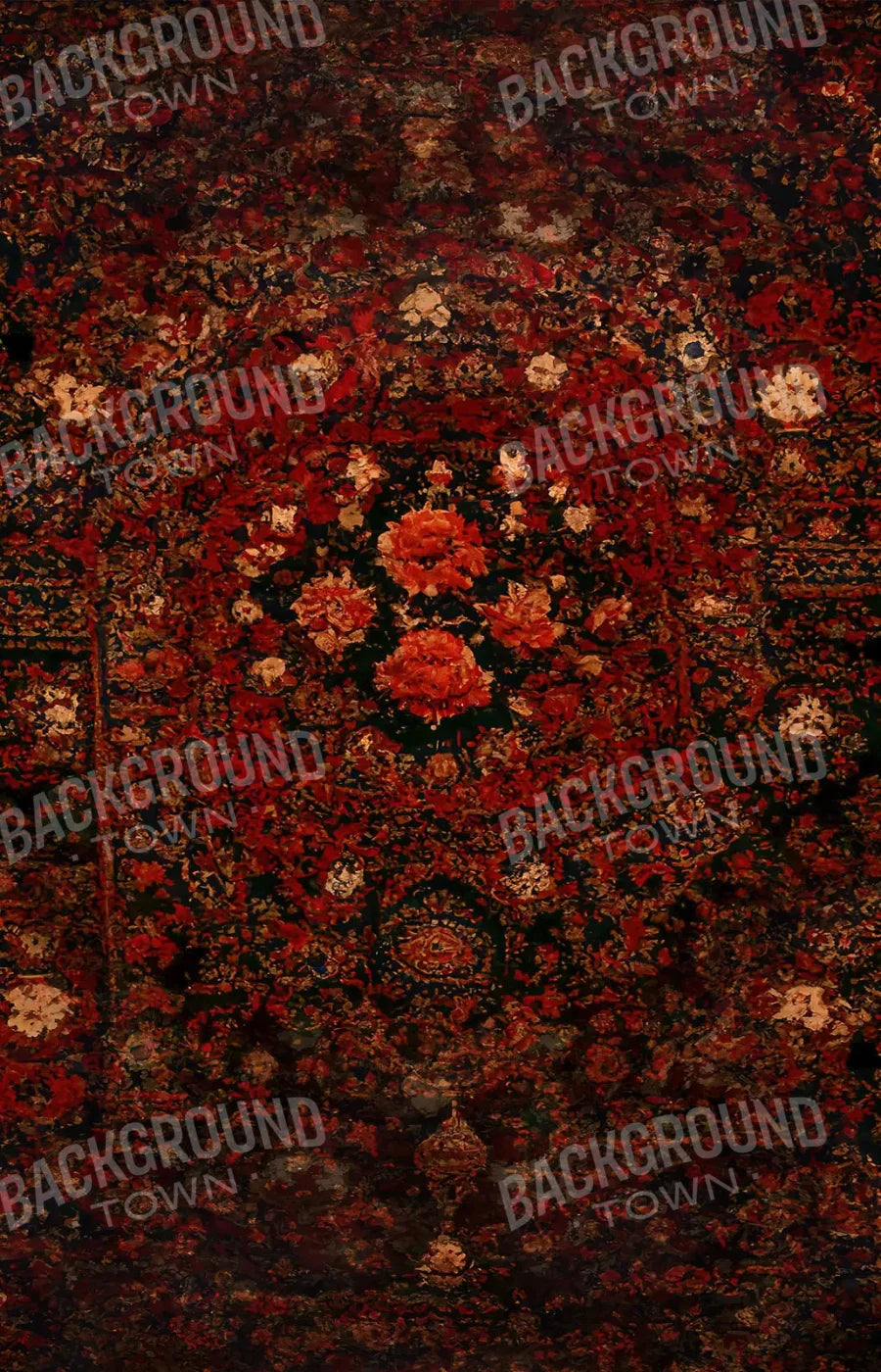 Persian Rug Deep Red 2 8X12 Ultracloth ( 96 X 144 Inch ) Backdrop