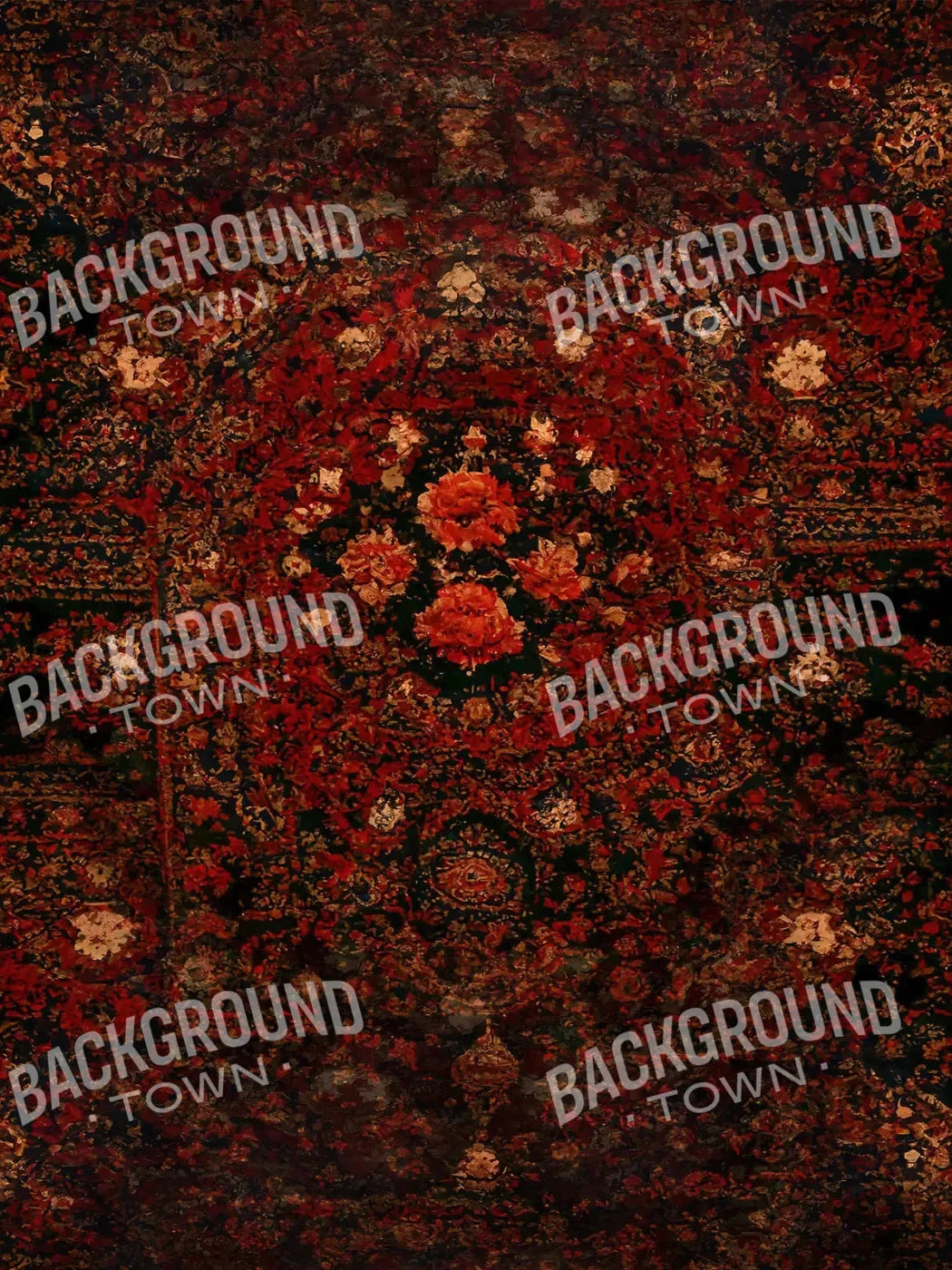 Persian Rug Deep Red 2 Rubbermat Floor 8X10 ( 96 X 120 Inch )