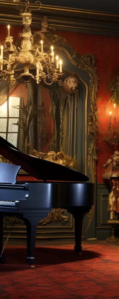 Piano Room I 8’X20’ Ultracloth (96 X 240 Inch) Backdrop
