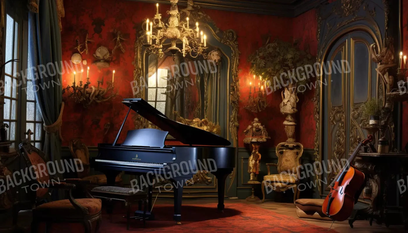 Piano Room I 14’X8’ Ultracloth (168 X 96 Inch) Backdrop