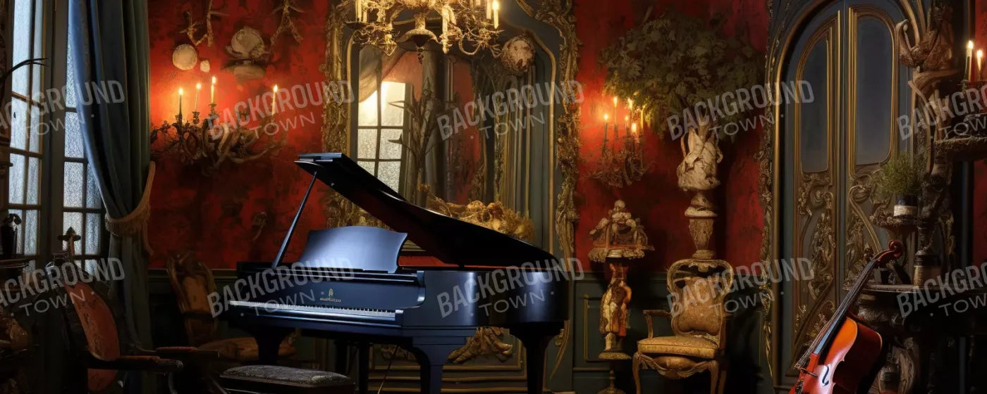 Piano Room I 20’X8’ Ultracloth (240 X 96 Inch) Backdrop