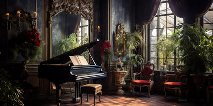 Piano Room Ii 20’X10’ Ultracloth (240 X 120 Inch) Backdrop