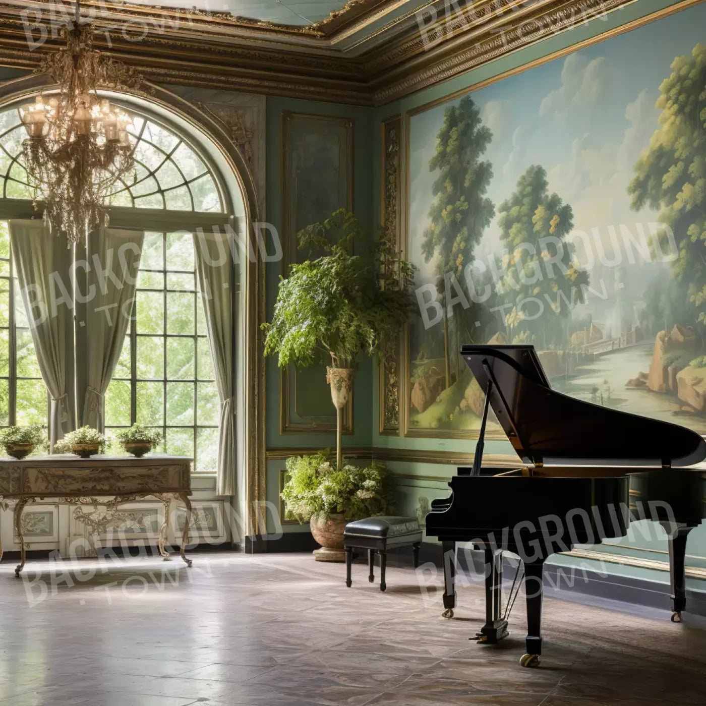 Piano Room Iii 10’X10’ Ultracloth (120 X Inch) Backdrop