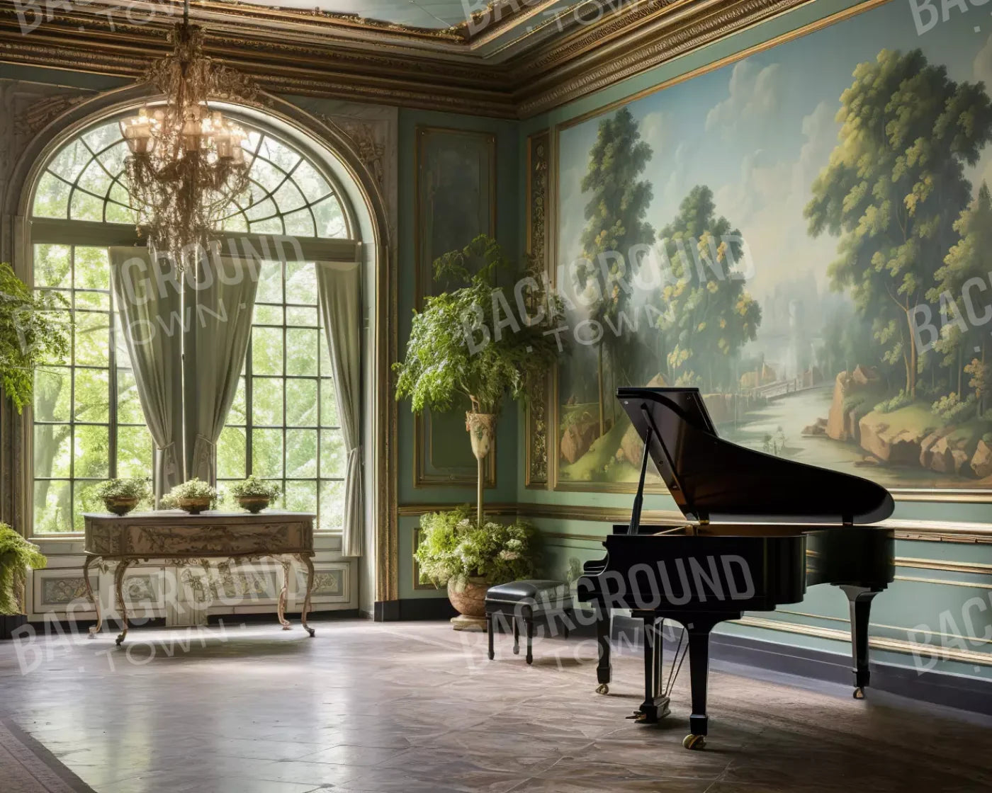 Piano Room Iii 10’X8’ Fleece (120 X 96 Inch) Backdrop