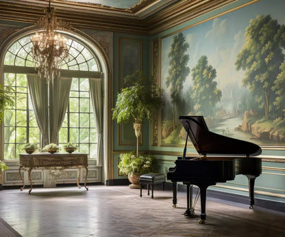 Piano Room Iii 12’X10’ Ultracloth (144 X 120 Inch) Backdrop
