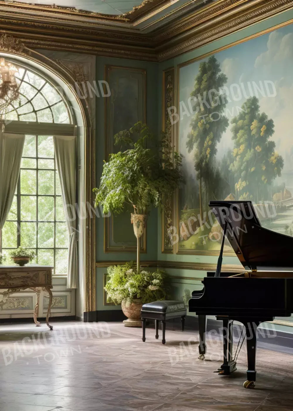 Piano Room Iii 5’X7’ Ultracloth (60 X 84 Inch) Backdrop