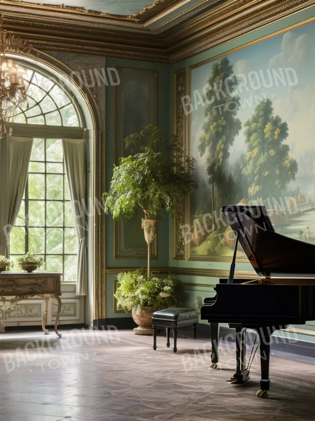 Piano Room Iii 6’X8’ Fleece (72 X 96 Inch) Backdrop