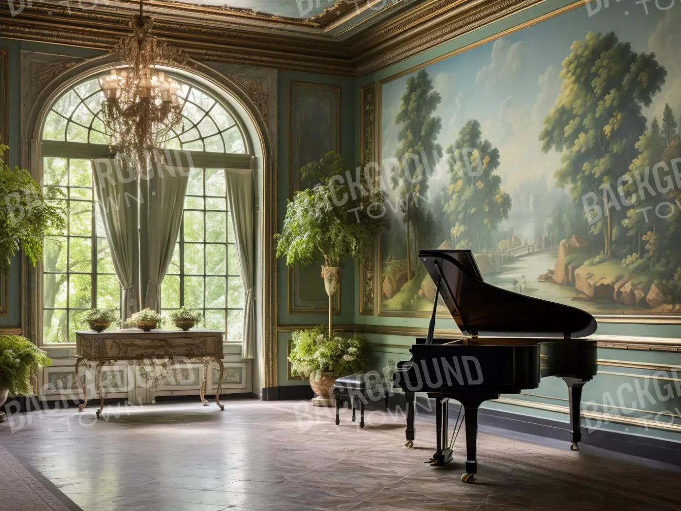 Piano Room Iii 8’X6’ Fleece (96 X 72 Inch) Backdrop