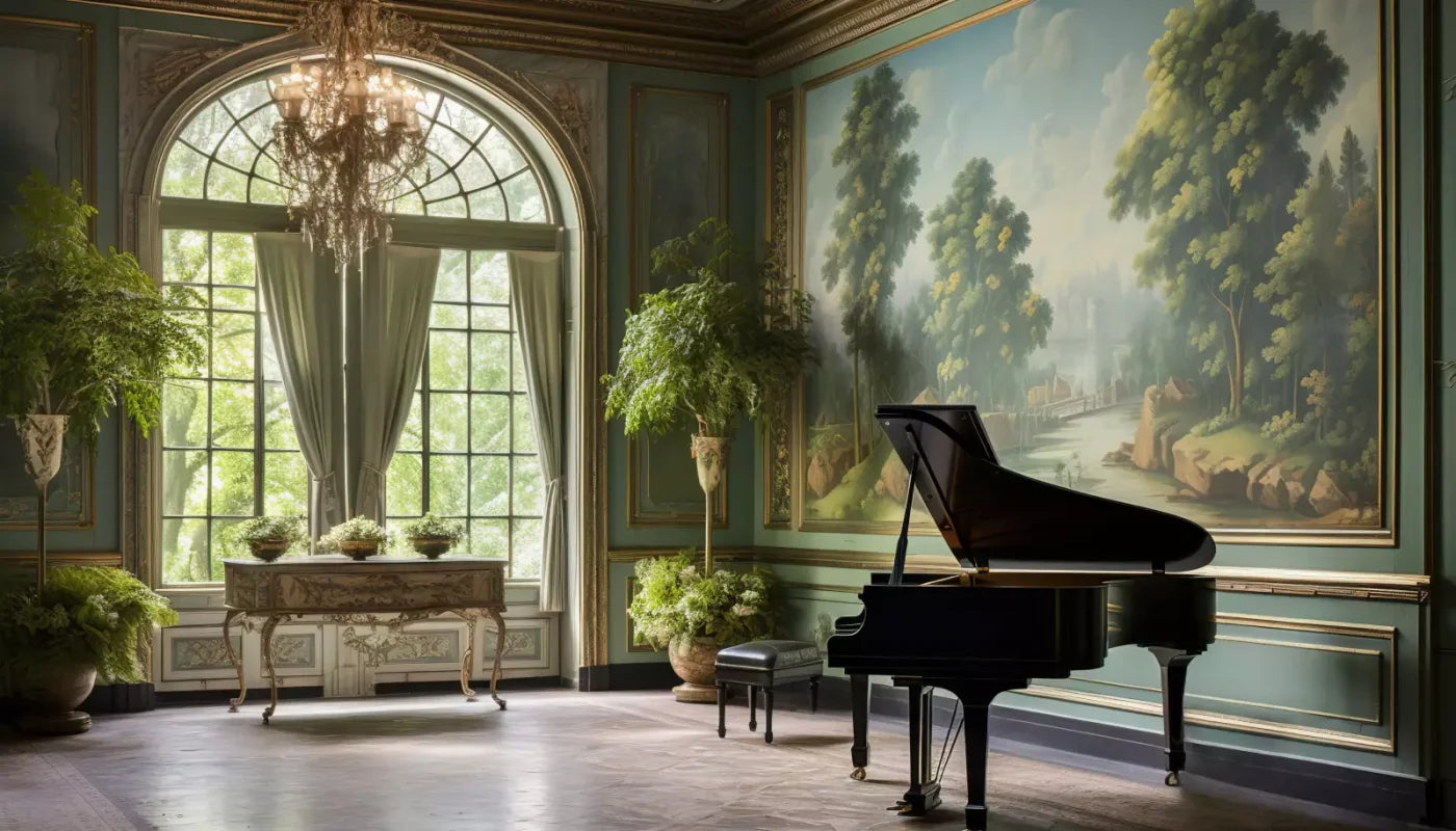 Piano Room Iii 14’X8’ Ultracloth (168 X 96 Inch) Backdrop