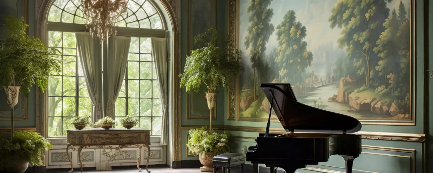 Piano Room Iii 20’X8’ Ultracloth (240 X 96 Inch) Backdrop