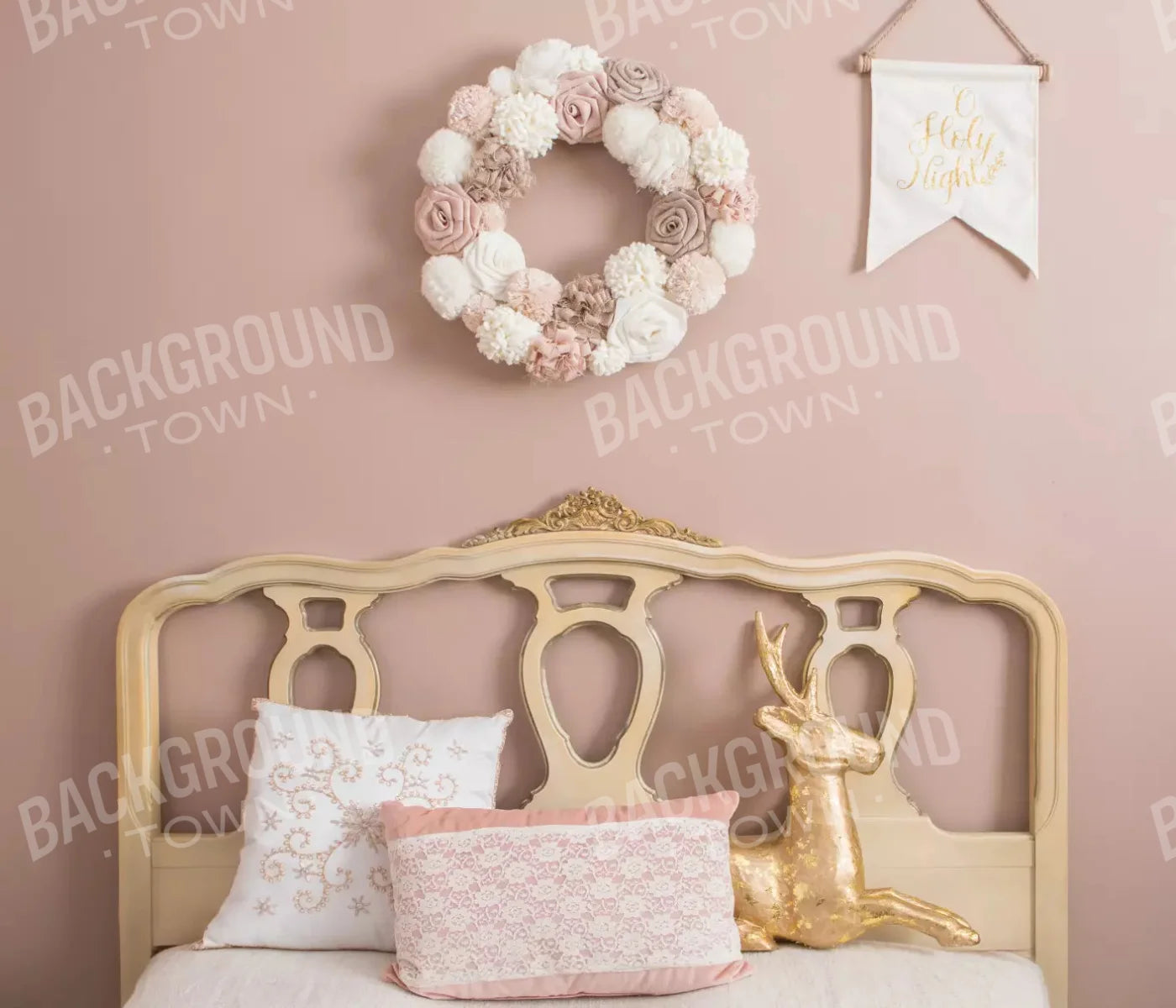 Pink And Gold Dreams 12X10 Ultracloth ( 144 X 120 Inch ) Backdrop