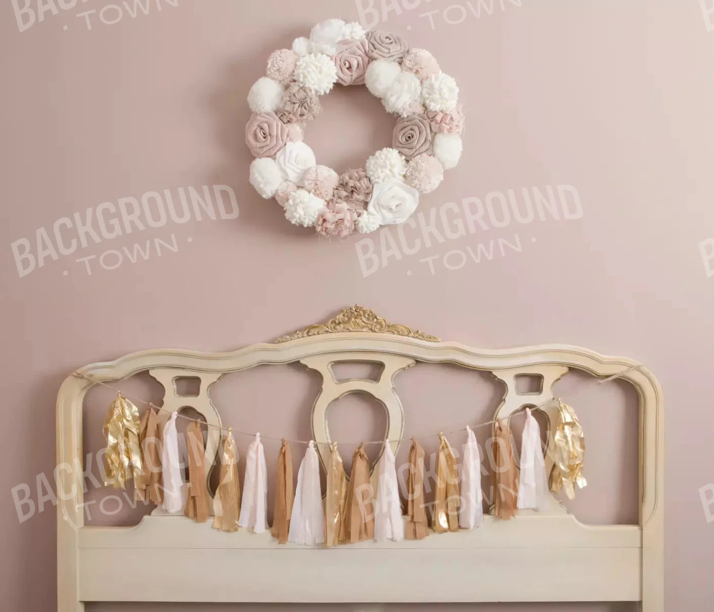 Pink And Gold Sash 12X10 Ultracloth ( 144 X 120 Inch ) Backdrop