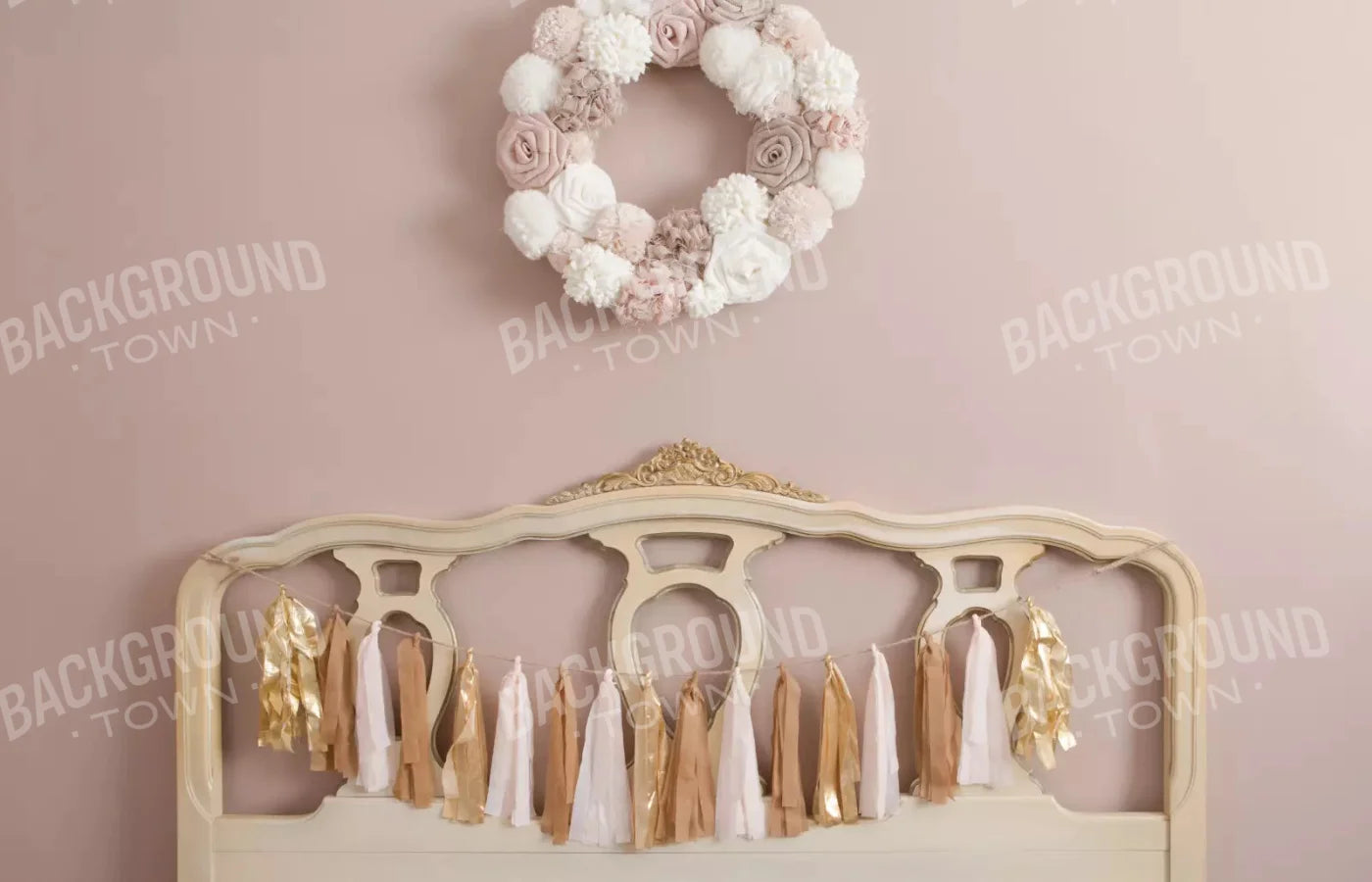 Pink And Gold Sash 12X8 Ultracloth ( 144 X 96 Inch ) Backdrop