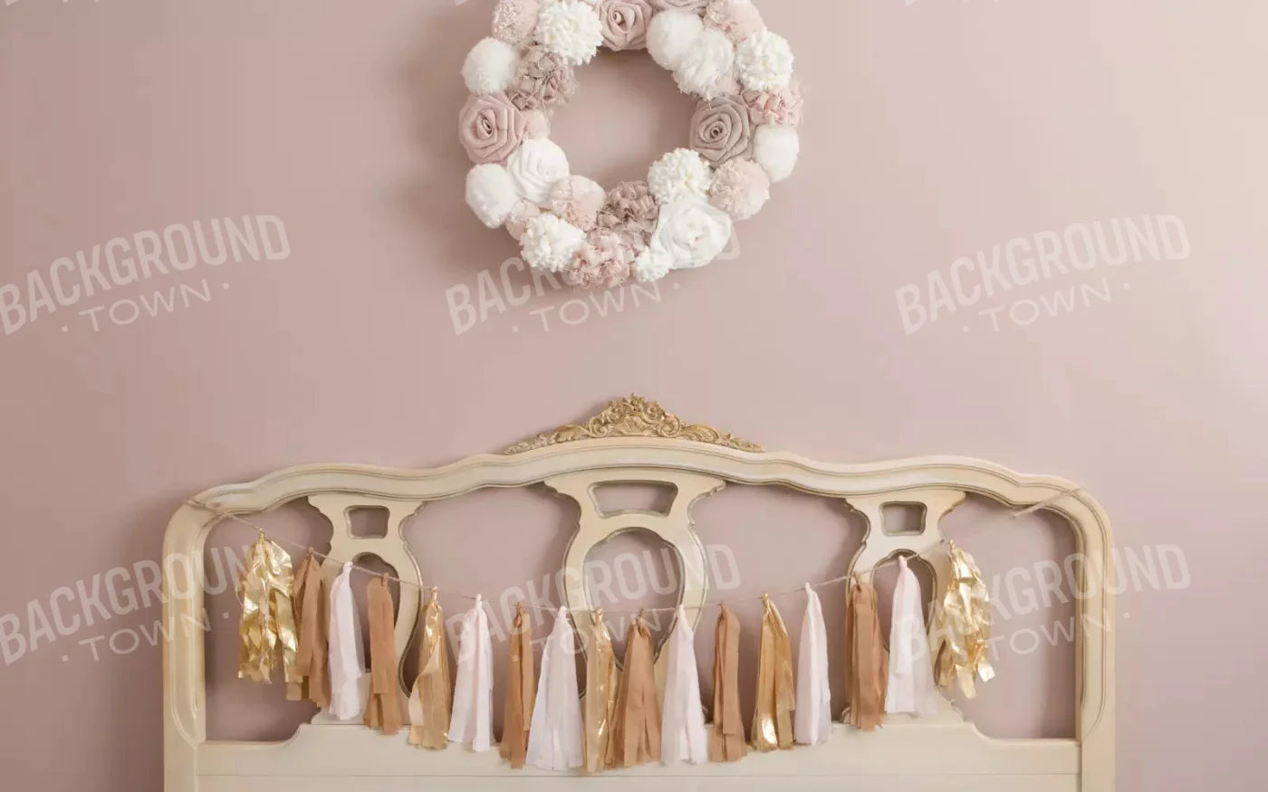 Pink And Gold Sash 14X9 Ultracloth ( 168 X 108 Inch ) Backdrop