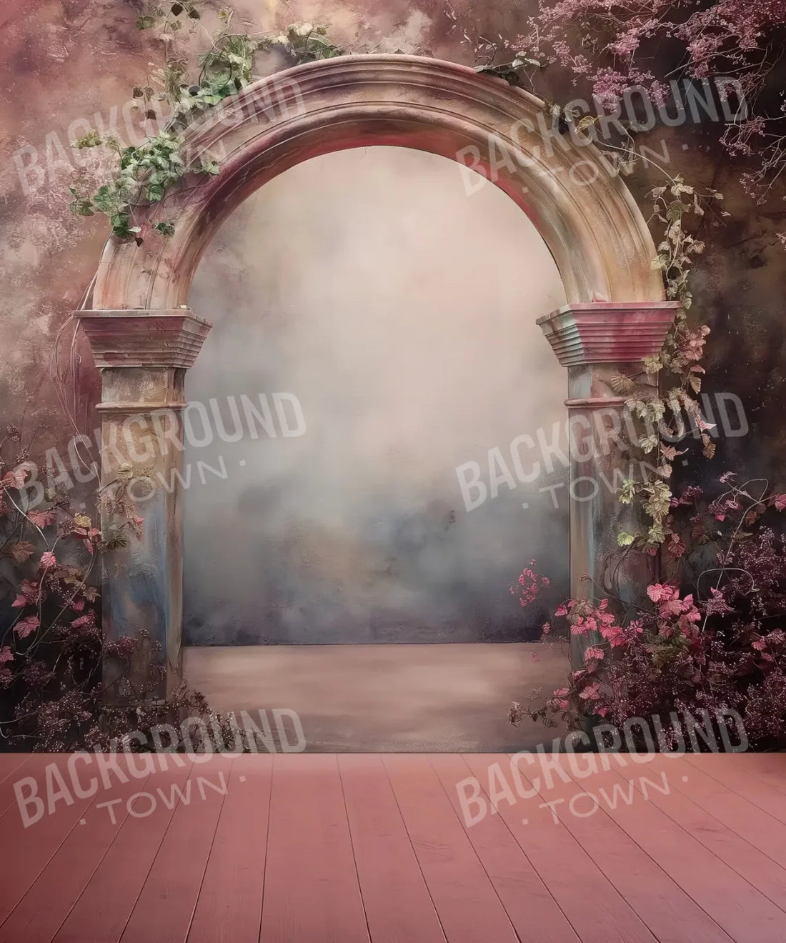 Pink Green Brown  Backdrop for Photography