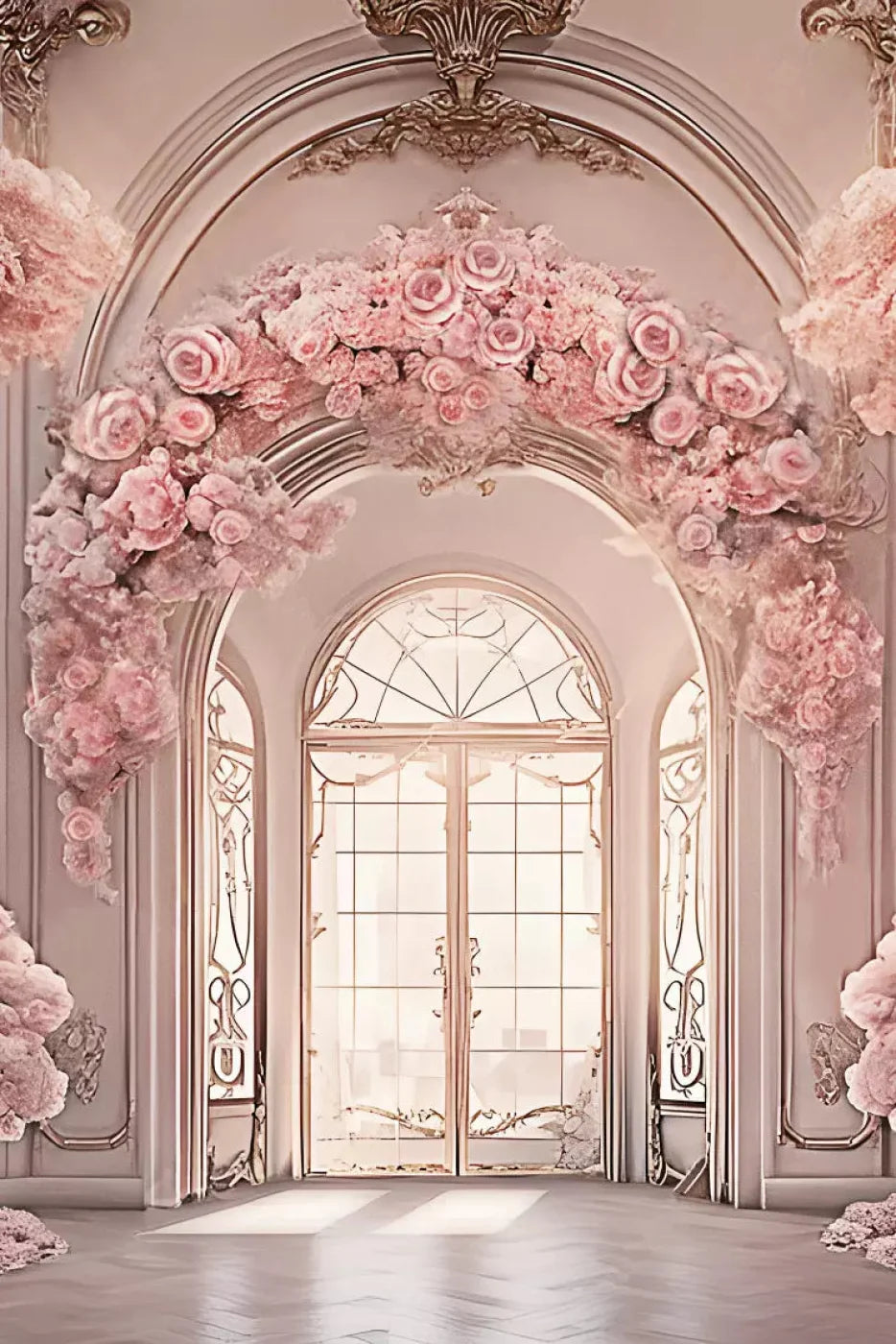 Pink Ballroom 5X8 Ultracloth ( 60 X 96 Inch ) Backdrop