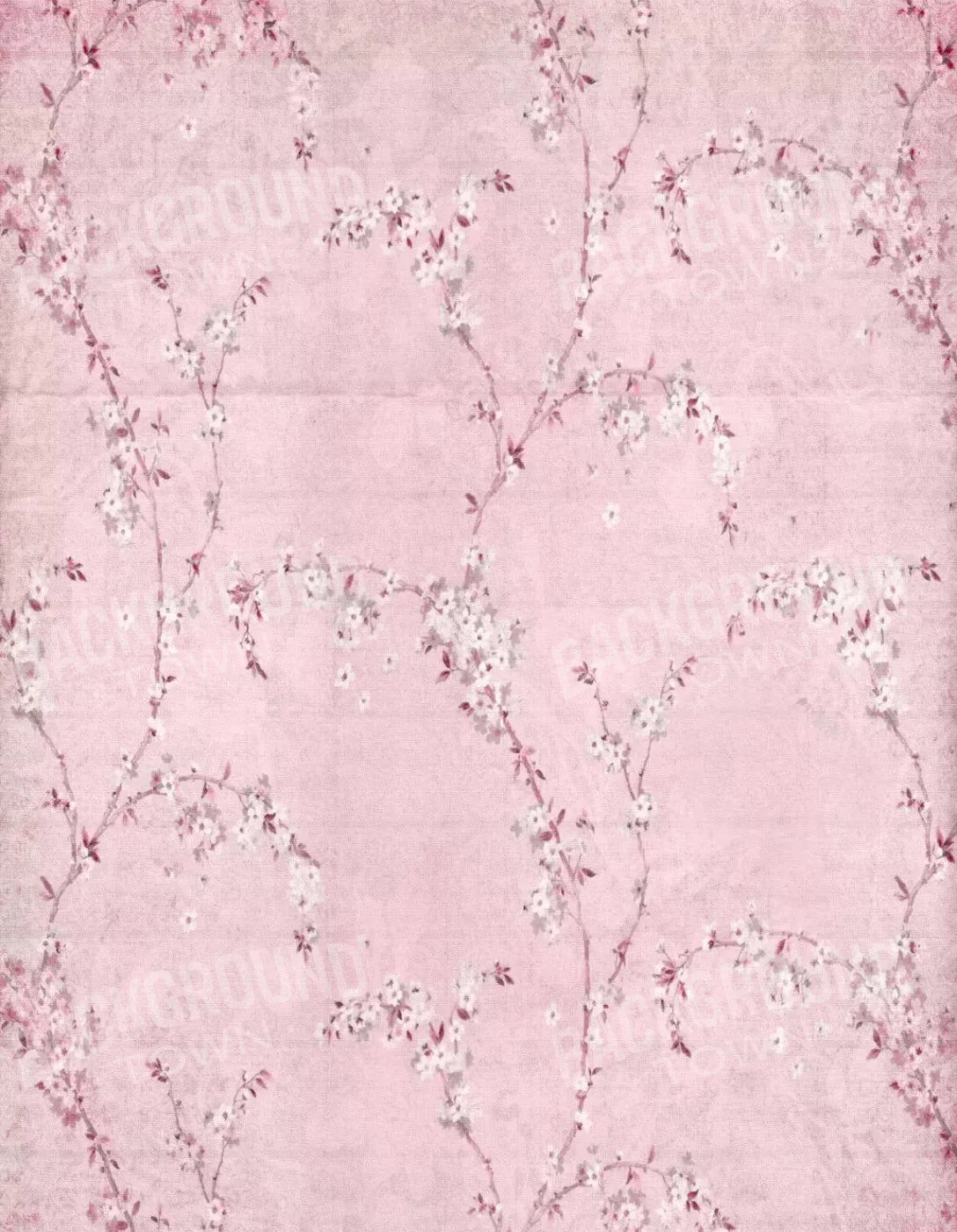 Pink Blossom 6X8 Fleece ( 72 X 96 Inch ) Backdrop