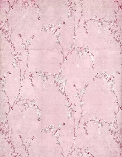 Pink Blossom 6X8 Fleece ( 72 X 96 Inch ) Backdrop