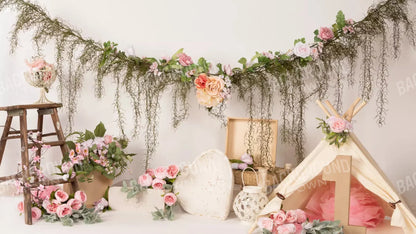 Pink Boho 14X8 Ultracloth ( 168 X 96 Inch ) Backdrop