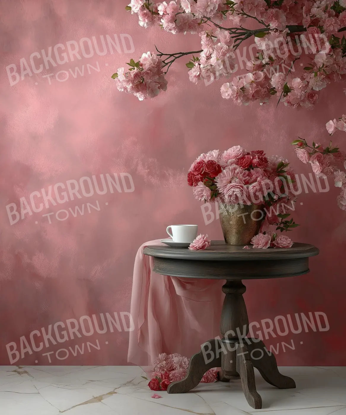 Pink Setting Backdrop for Photography