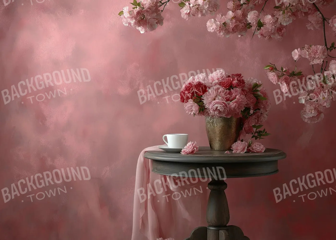 Pink Cafe 7’x5’ UltraCloth (84 x 60 inch) Backdrop