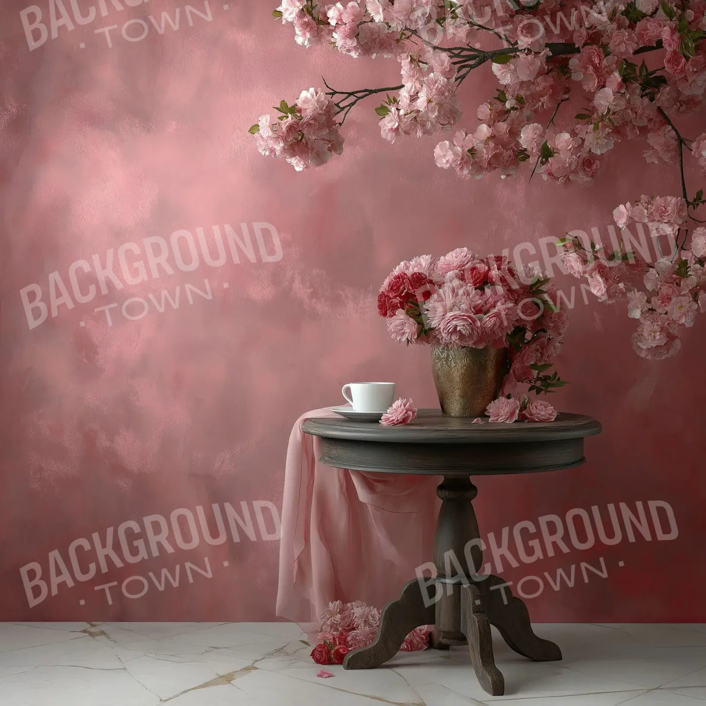 Pink Cafe 8’x8’ Fleece (96 x 96 inch) Backdrop