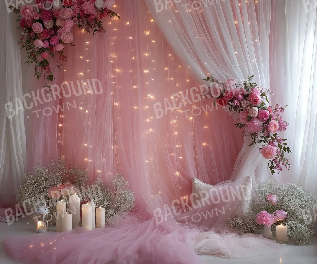 Pink Canopy 5’x4’2 Fleece (60 x 50 inch) Backdrop
