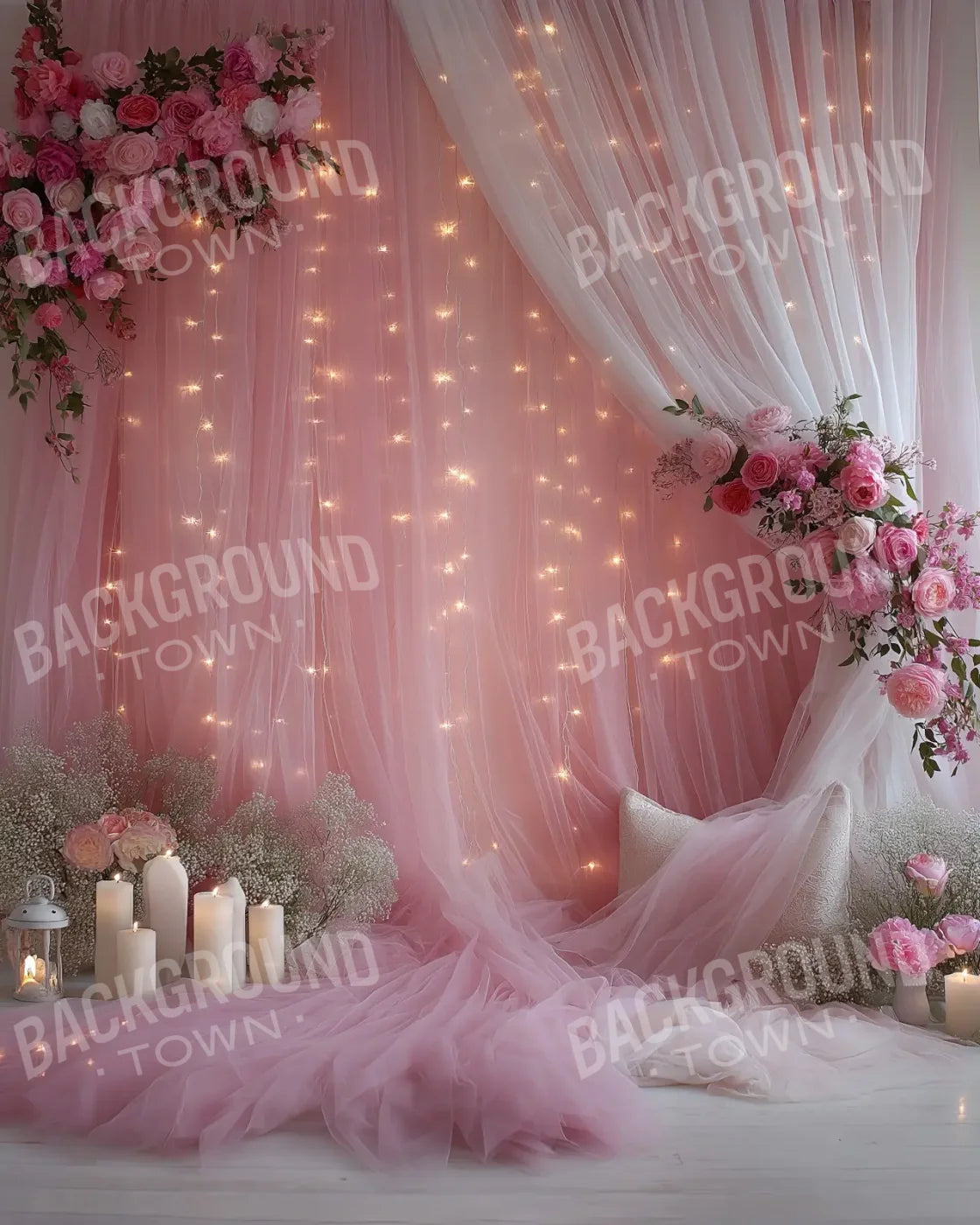 Pink Canopy 8’x10’ Fleece (96 x 120 inch) Backdrop