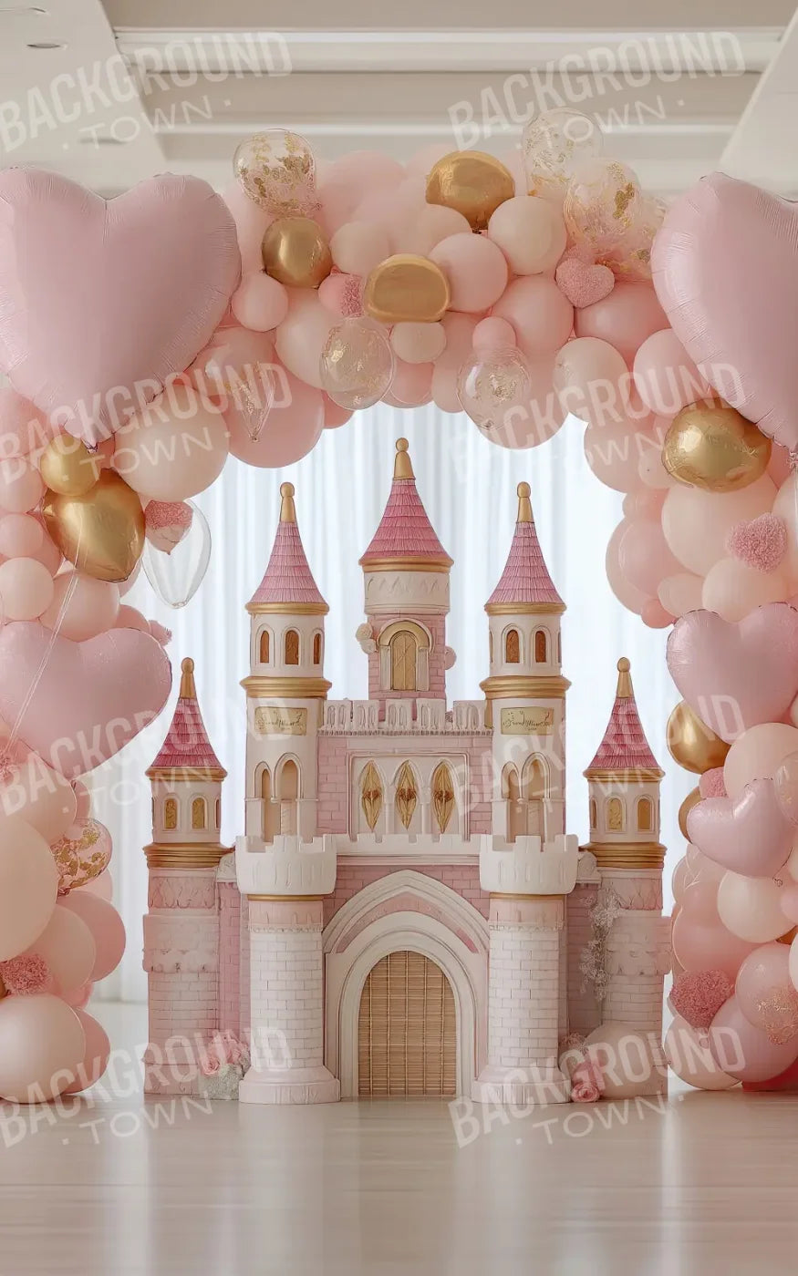 Pink Castle 5’x8’ UltraCloth (60 x 96 inch) Backdrop