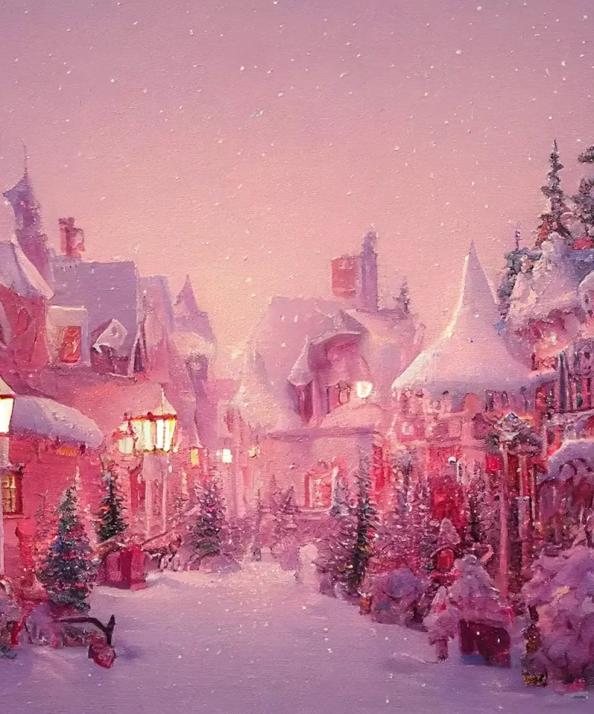 Pink Christmas 10’X12’ Ultracloth (120 X 144 Inch) Backdrop