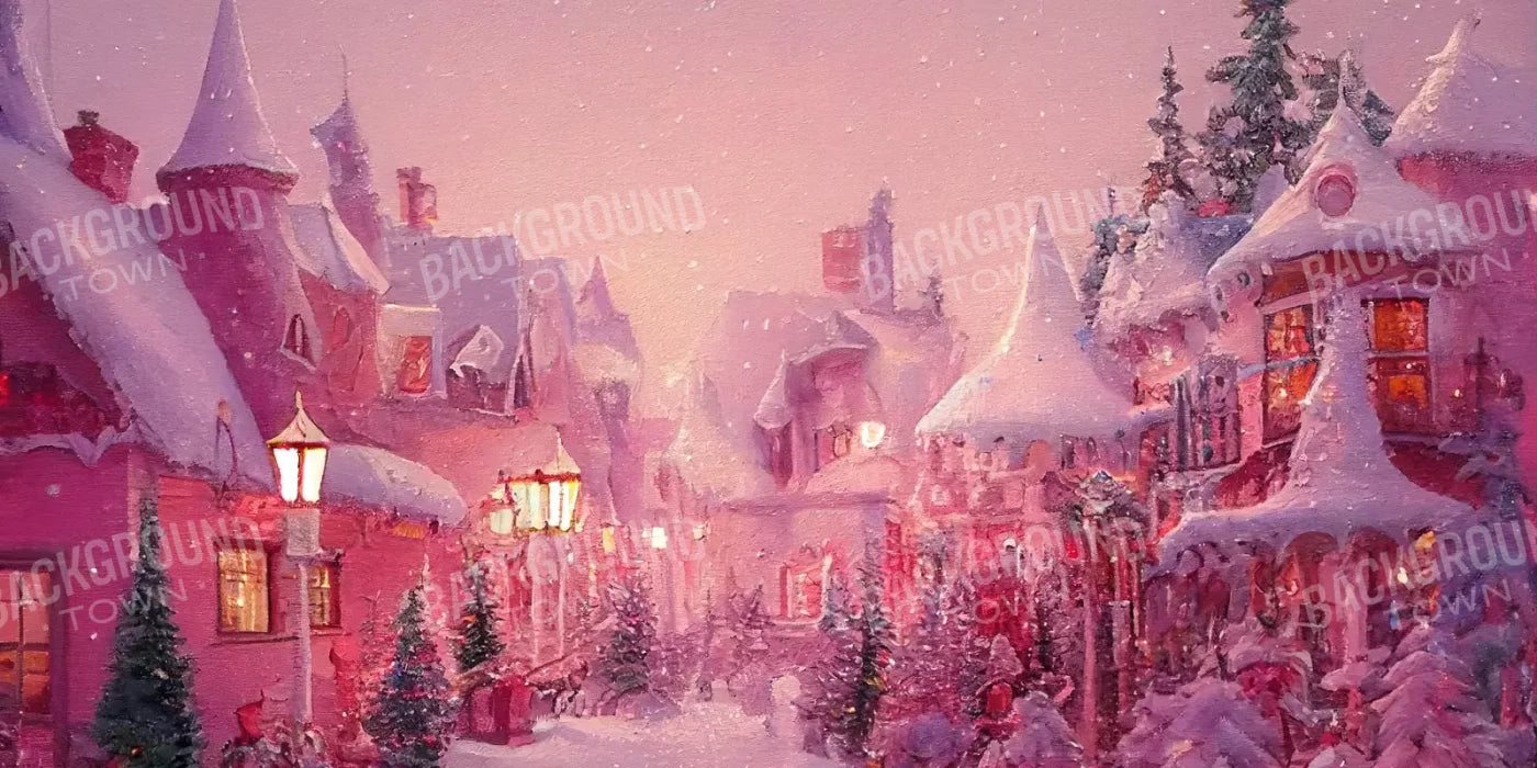 Pink Christmas 16’X8’ Ultracloth (192 X 96 Inch) Backdrop