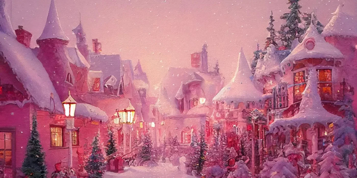 Pink Christmas 20’X10’ Ultracloth (240 X 120 Inch) Backdrop