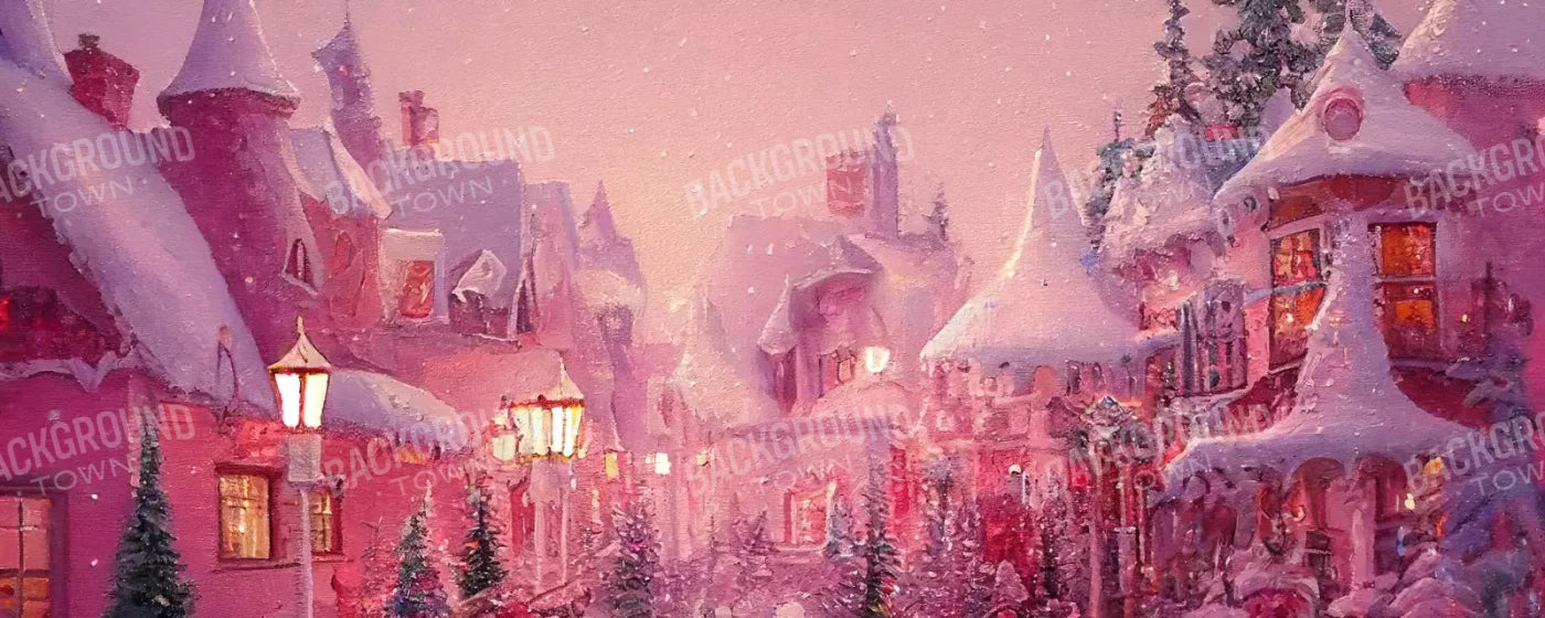 Pink Christmas 20’X8’ Ultracloth (240 X 96 Inch) Backdrop