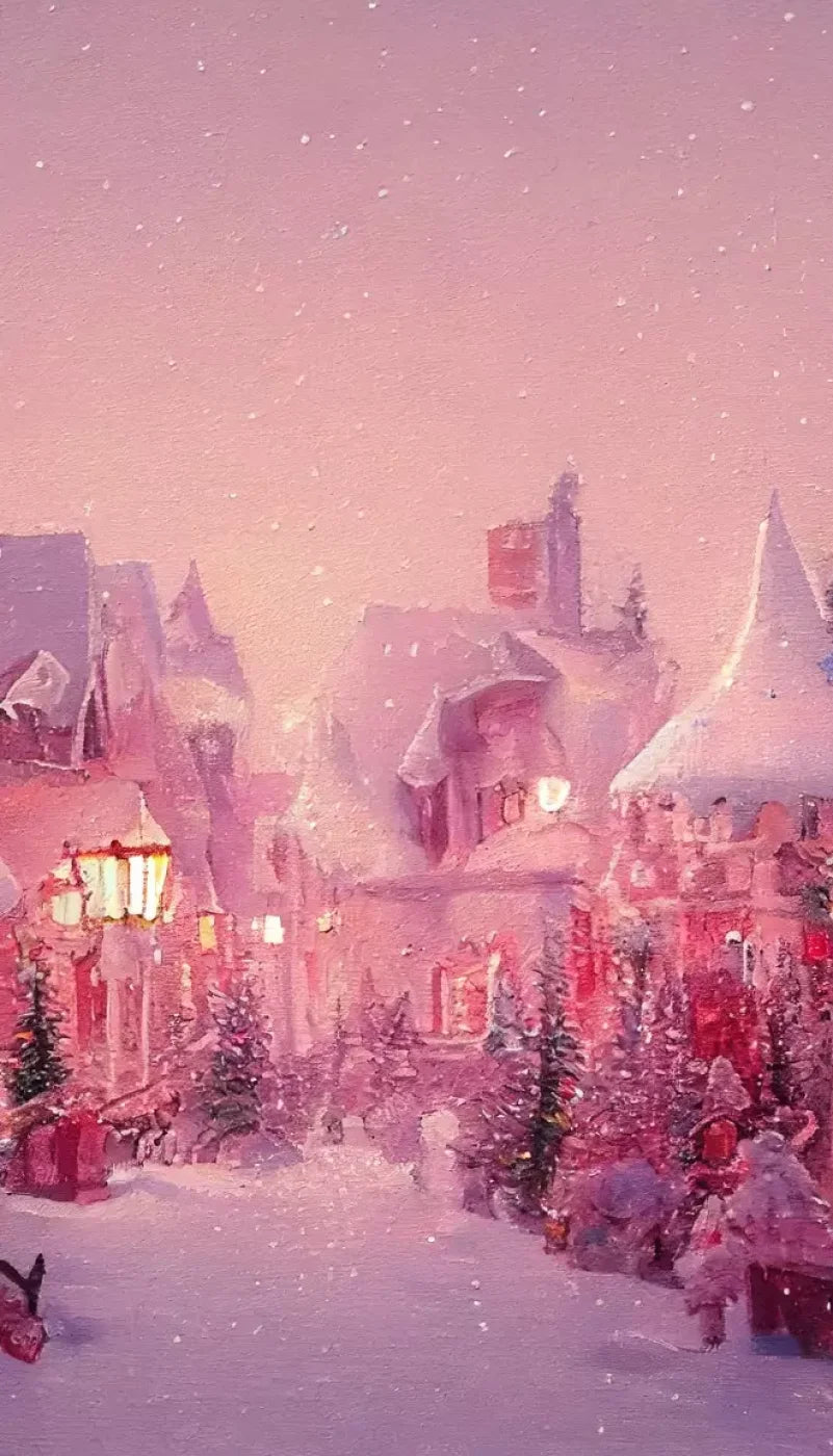 Pink Christmas 8’X14’ Ultracloth (96 X 168 Inch) Backdrop